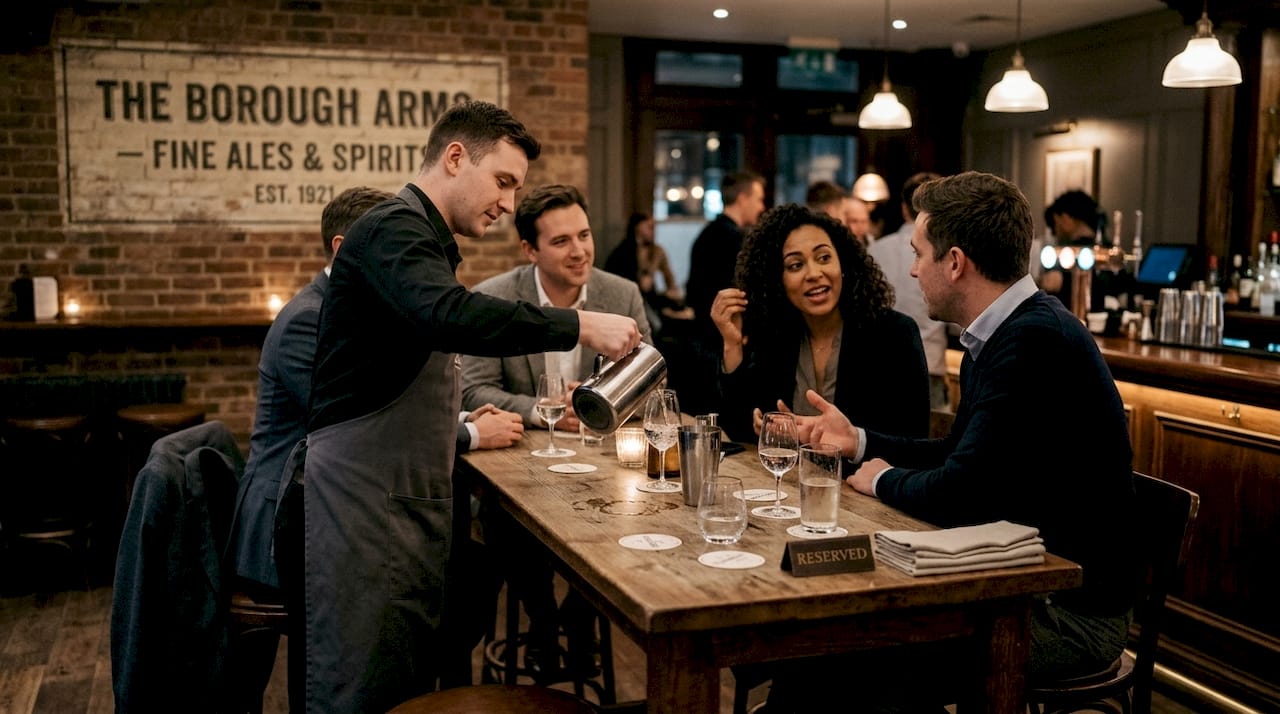 Dedicated staff serving London private event