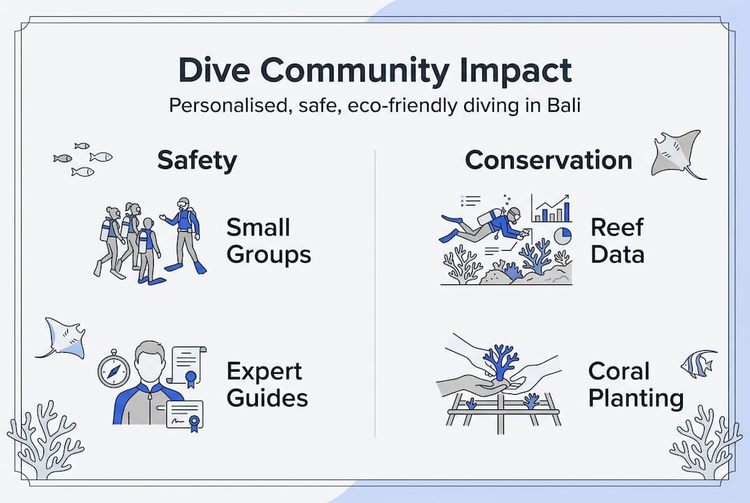 Infographic Bali dive safety and conservation