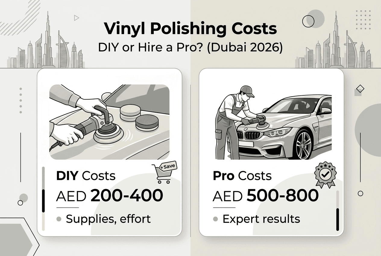 Infographic comparing DIY and professional costs