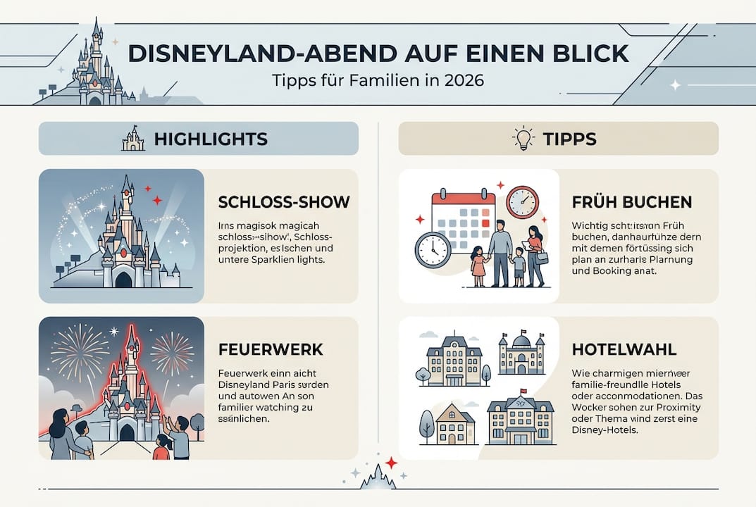 Abend-Highlights in Disneyland Paris: Die besten Tipps auf einen Blick