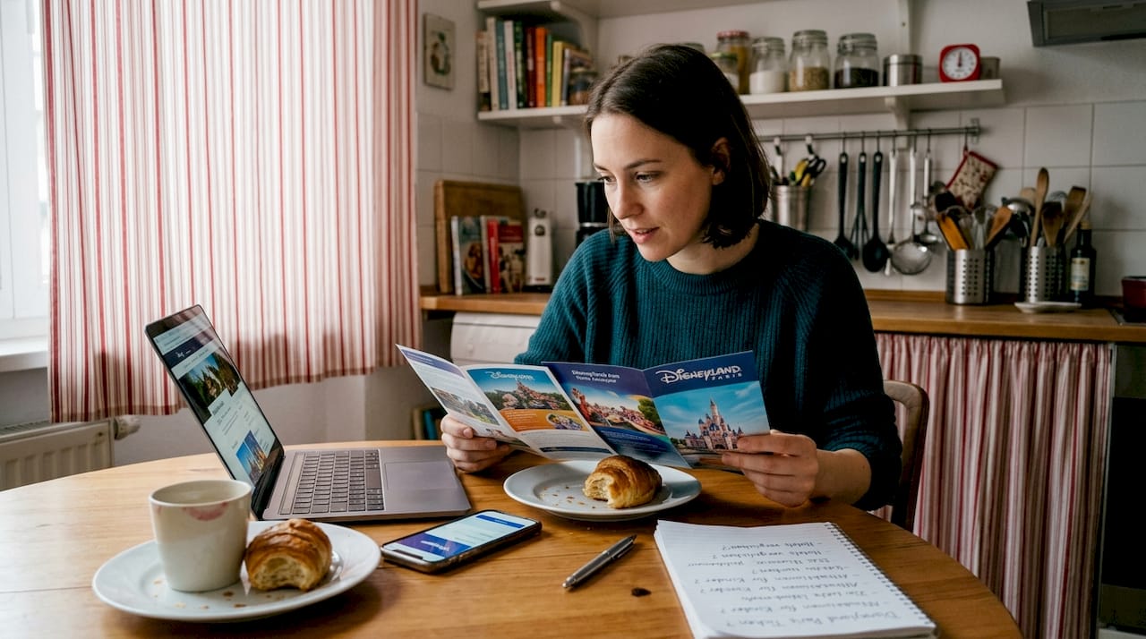 Eine Frau nimmt den VIP-Guide und Premier Access unter die Lupe und stellt die beiden Angebote gegenüber.