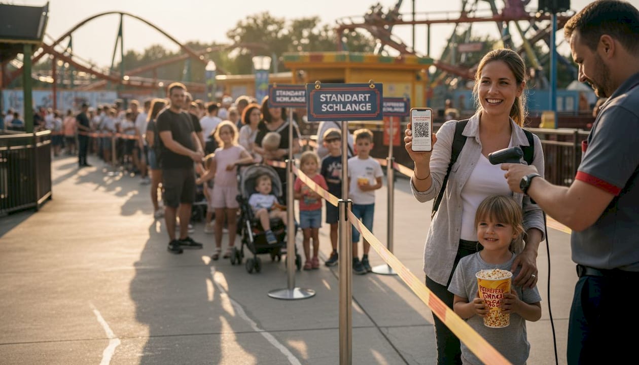 Mit einem Express-Ticket kannst du Warteschlangen bei den Attraktionen deutlich verkürzen und schneller einsteigen.