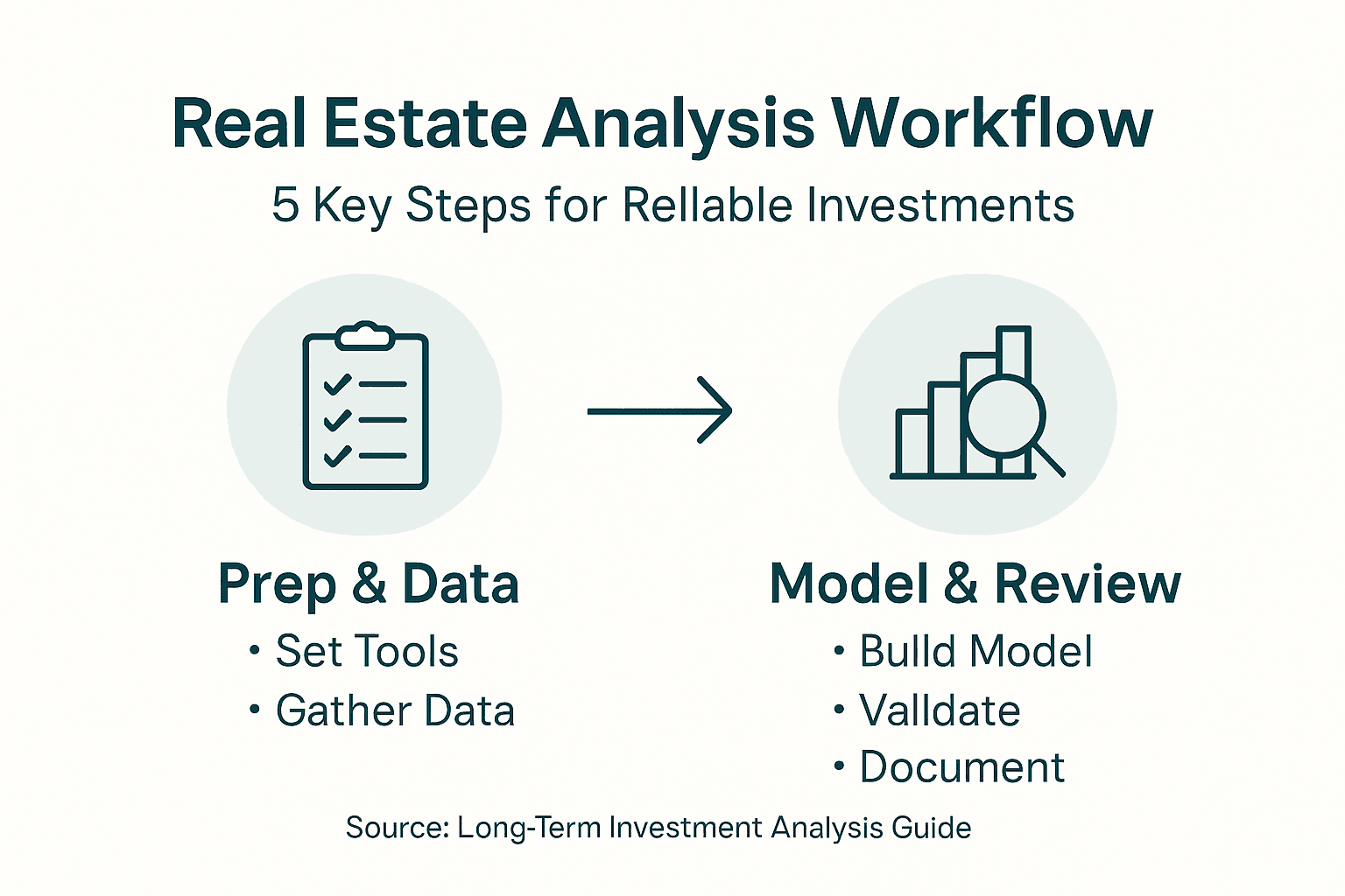 Infographic visualizing real estate analysis workflow