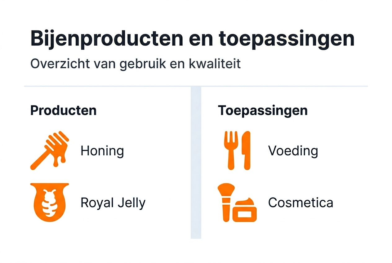 Infographic: een duidelijk overzicht van bijenproducten en hun toepassingen
