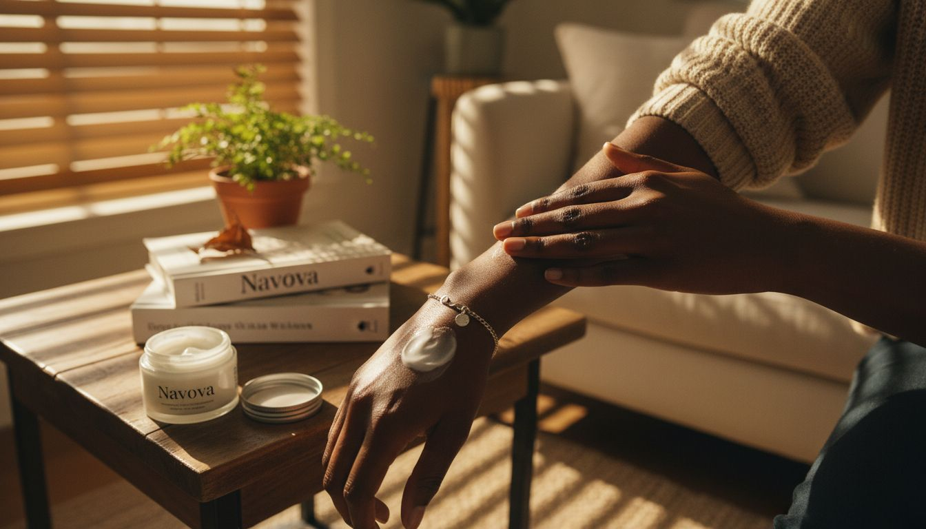 Moisturizer applied on hydrated forearm skin