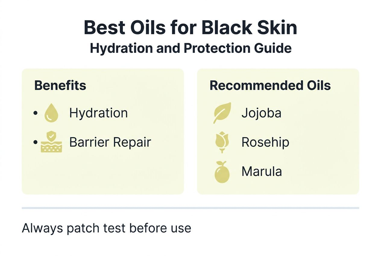 Infographic showing oil benefits and top choices