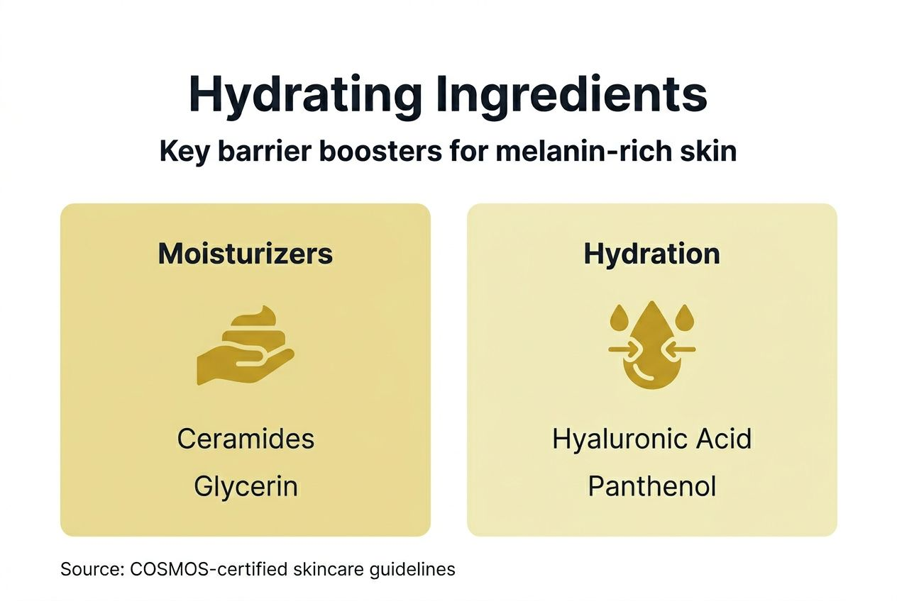 Infographic shows top hydration skincare ingredients