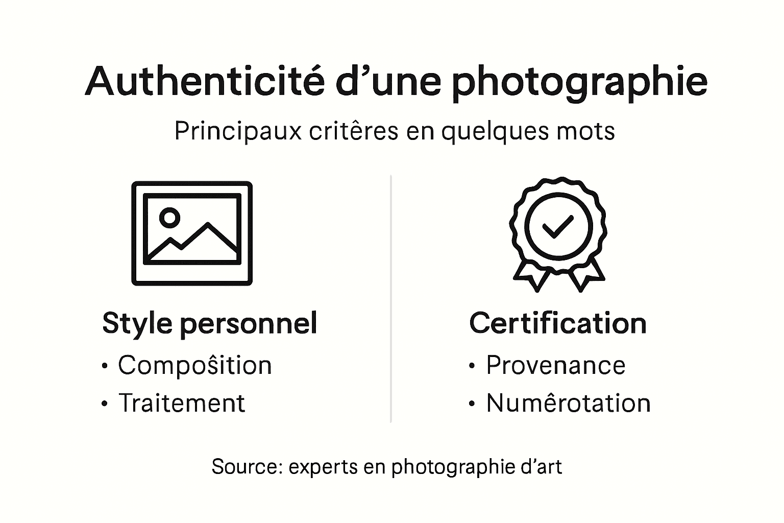 Infographie : comment reconnaître une photographie artistique authentique ?