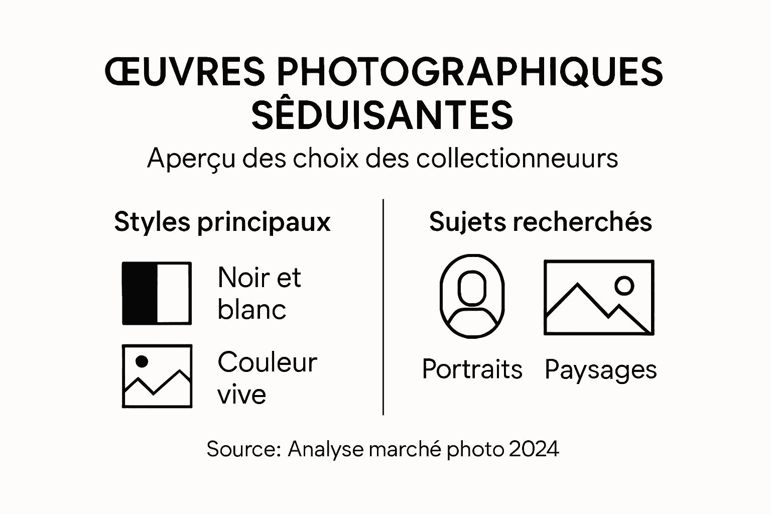 Infographie : les photographies les plus recherchées par les collectionneurs