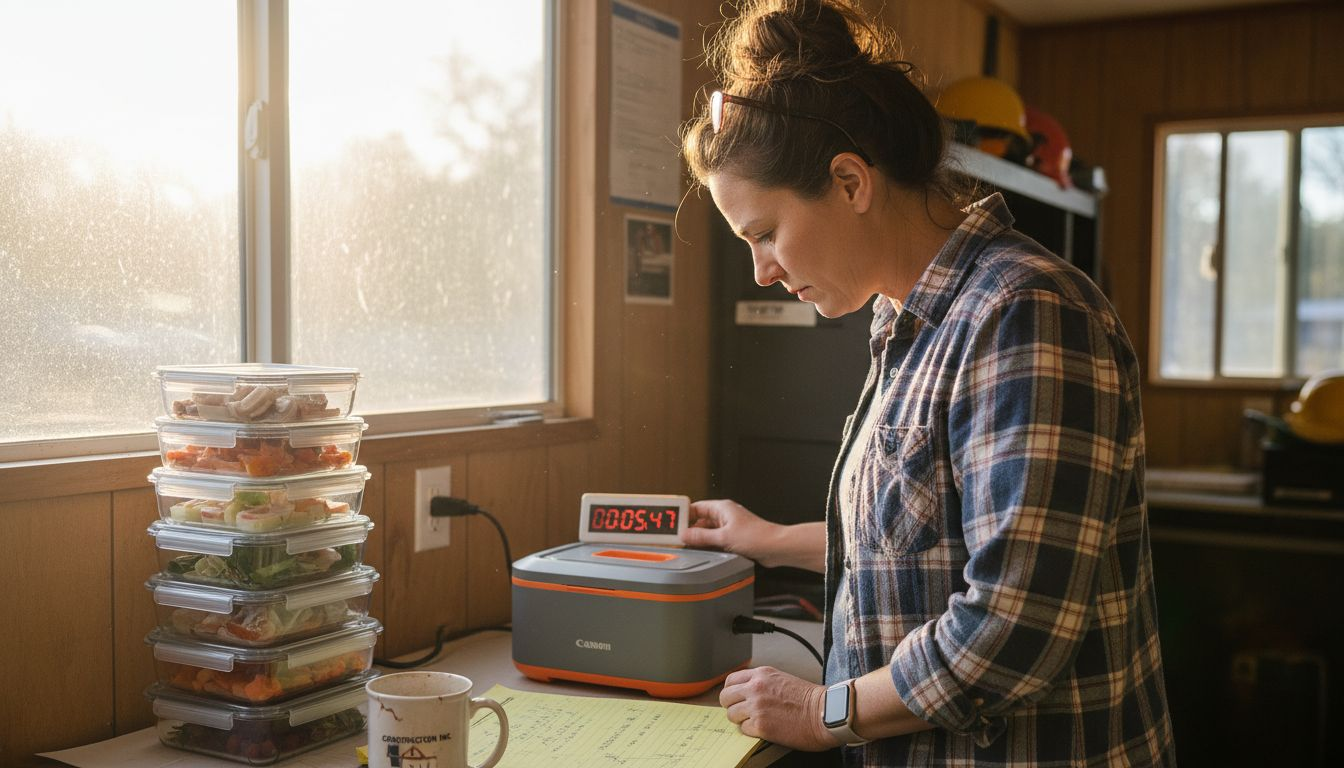 Supervisor monitors meal heating workflow