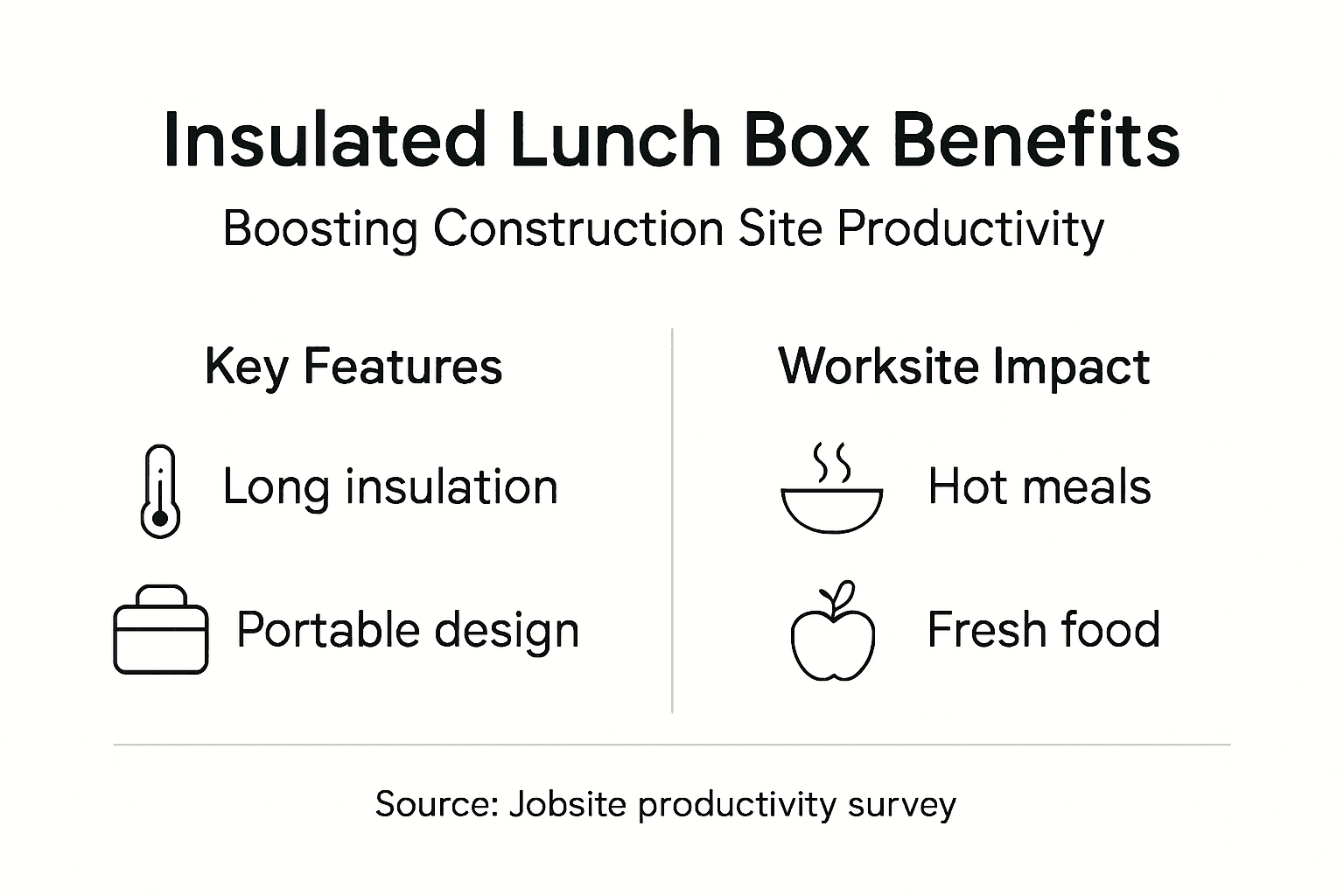 Infographic: insulated lunch box features and benefits