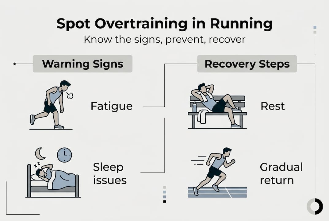 Infographic spot overtraining and recovery steps