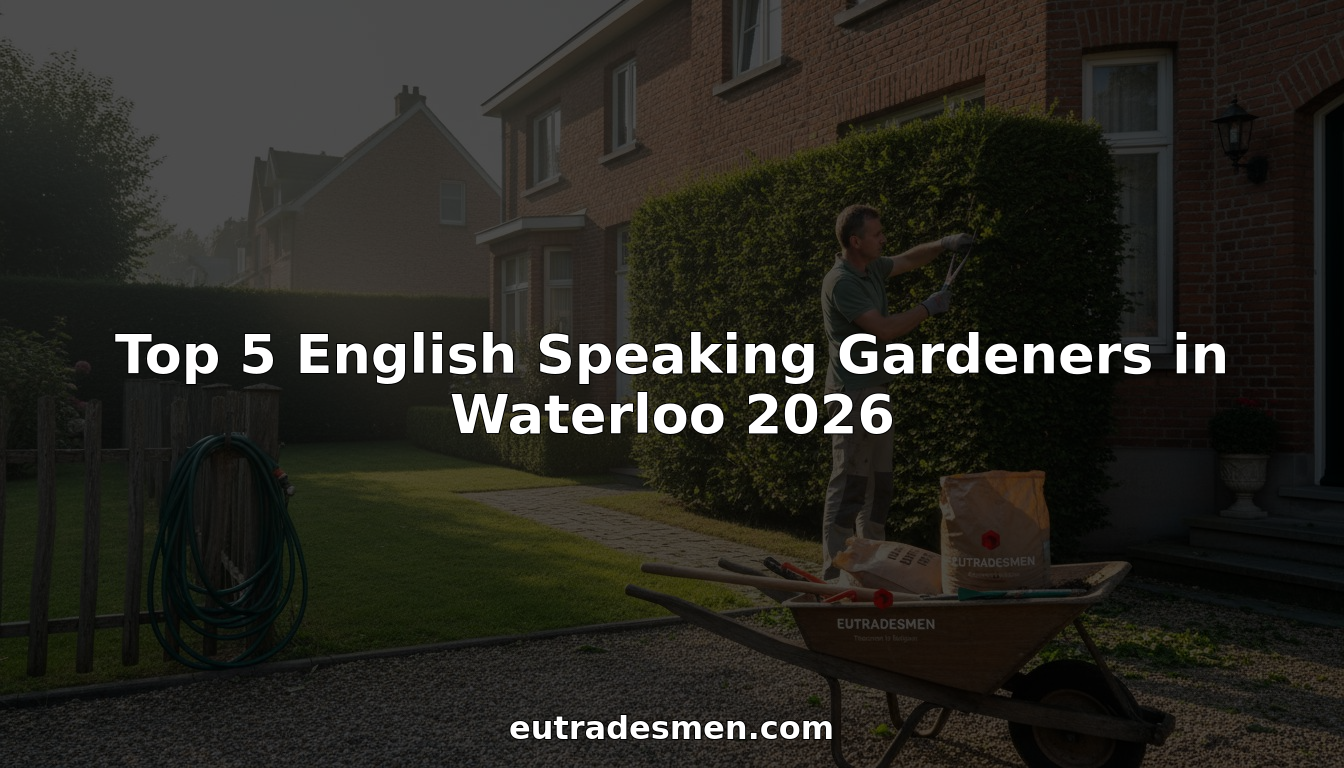 Gardener trimming hedges at Waterloo townhouse