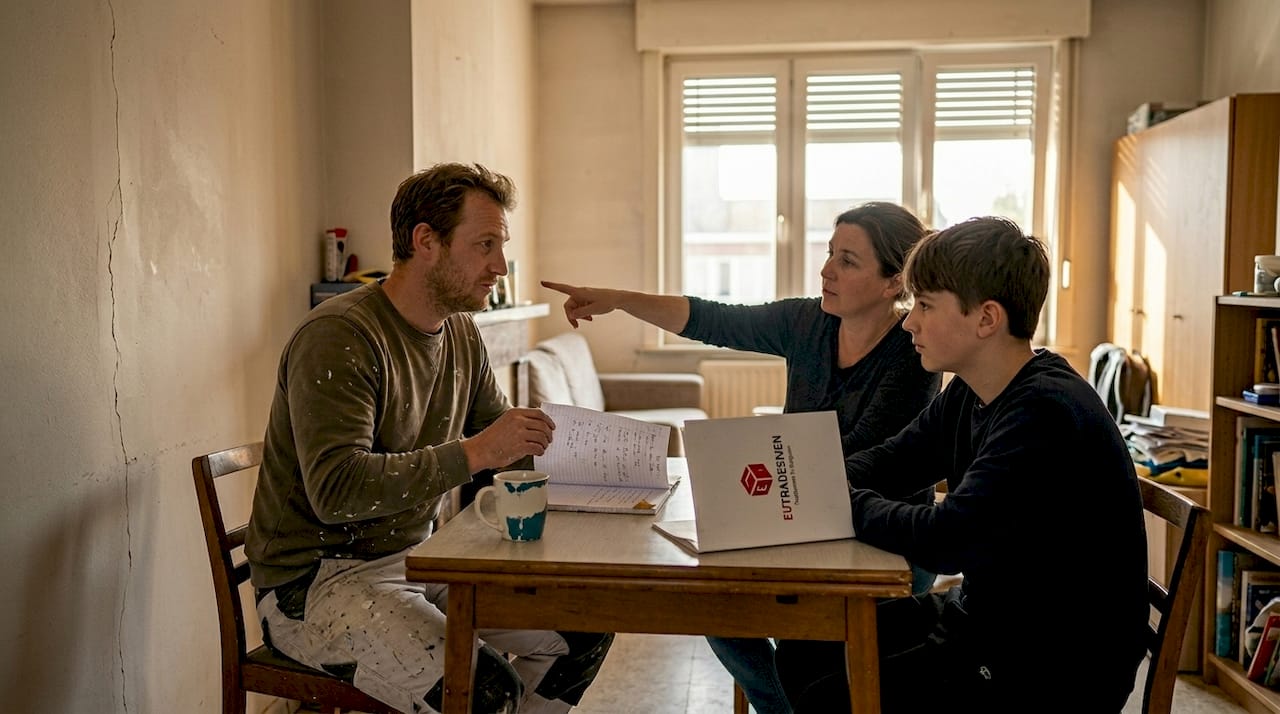 Handyman and expat family discuss repair project