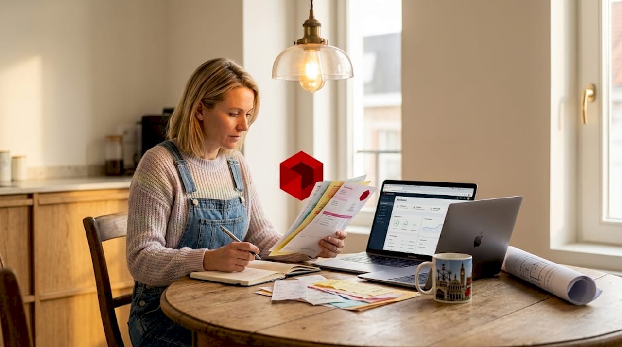 Expat managing receipts during renovation