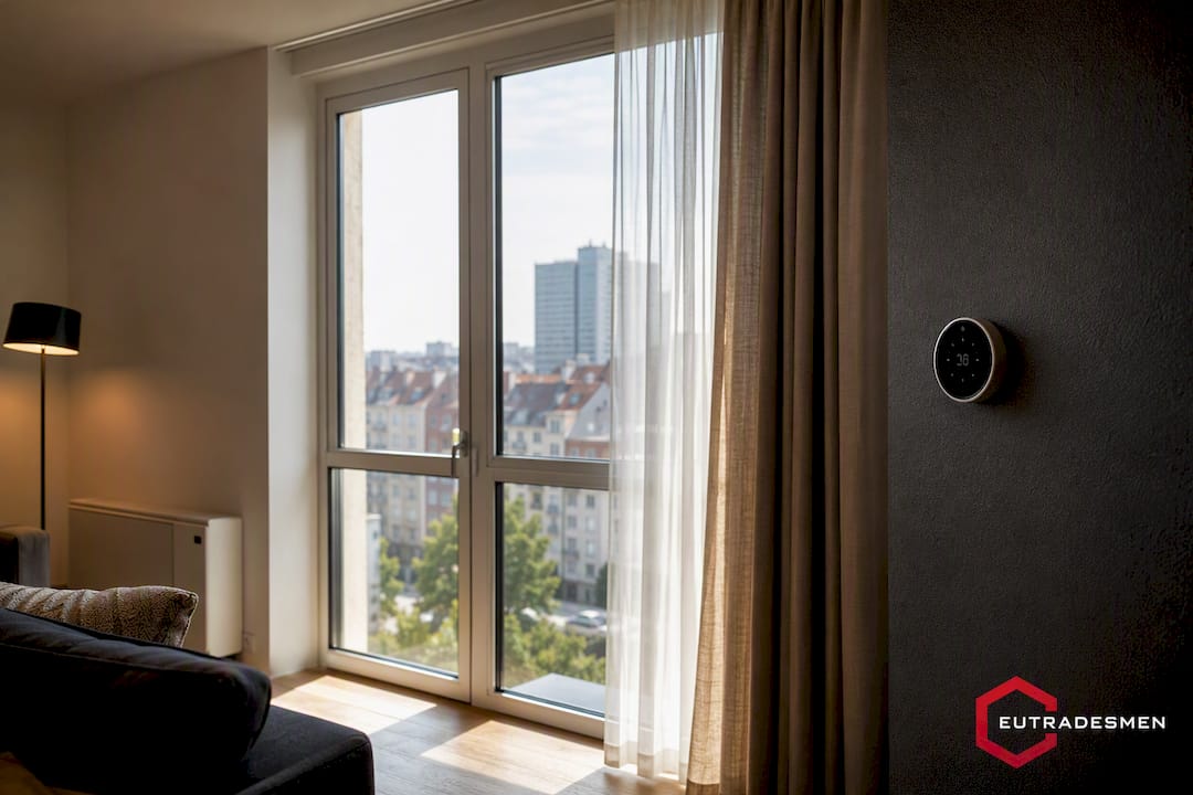 Details of energy efficiency features in Brussels apartment