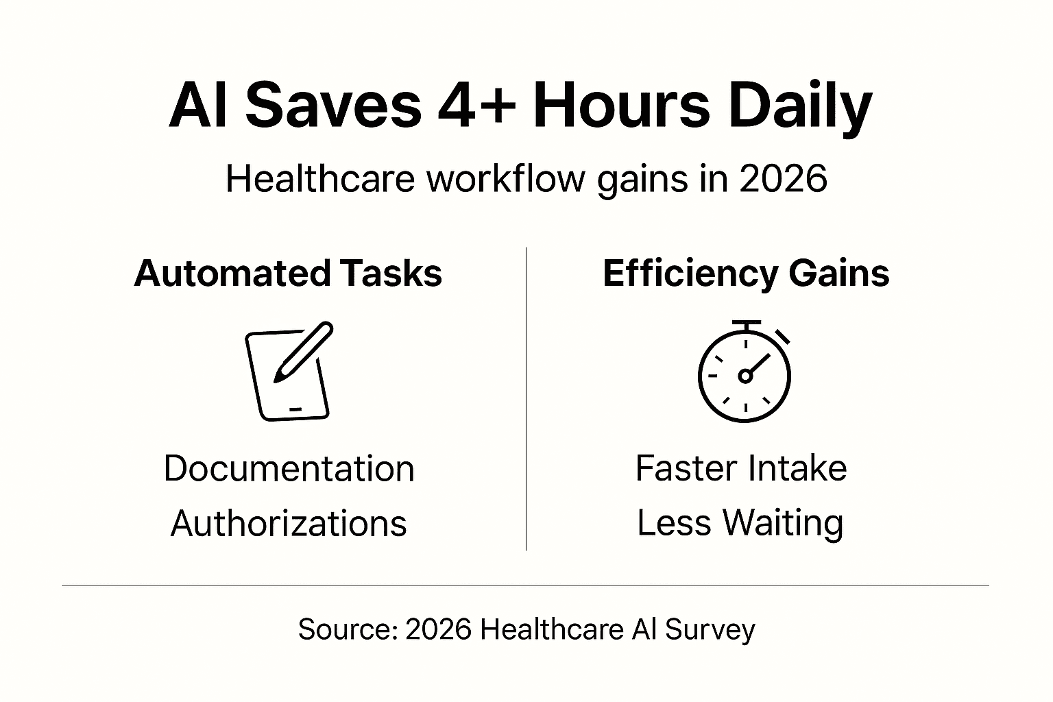 Infographic showing AI workflow automation benefits