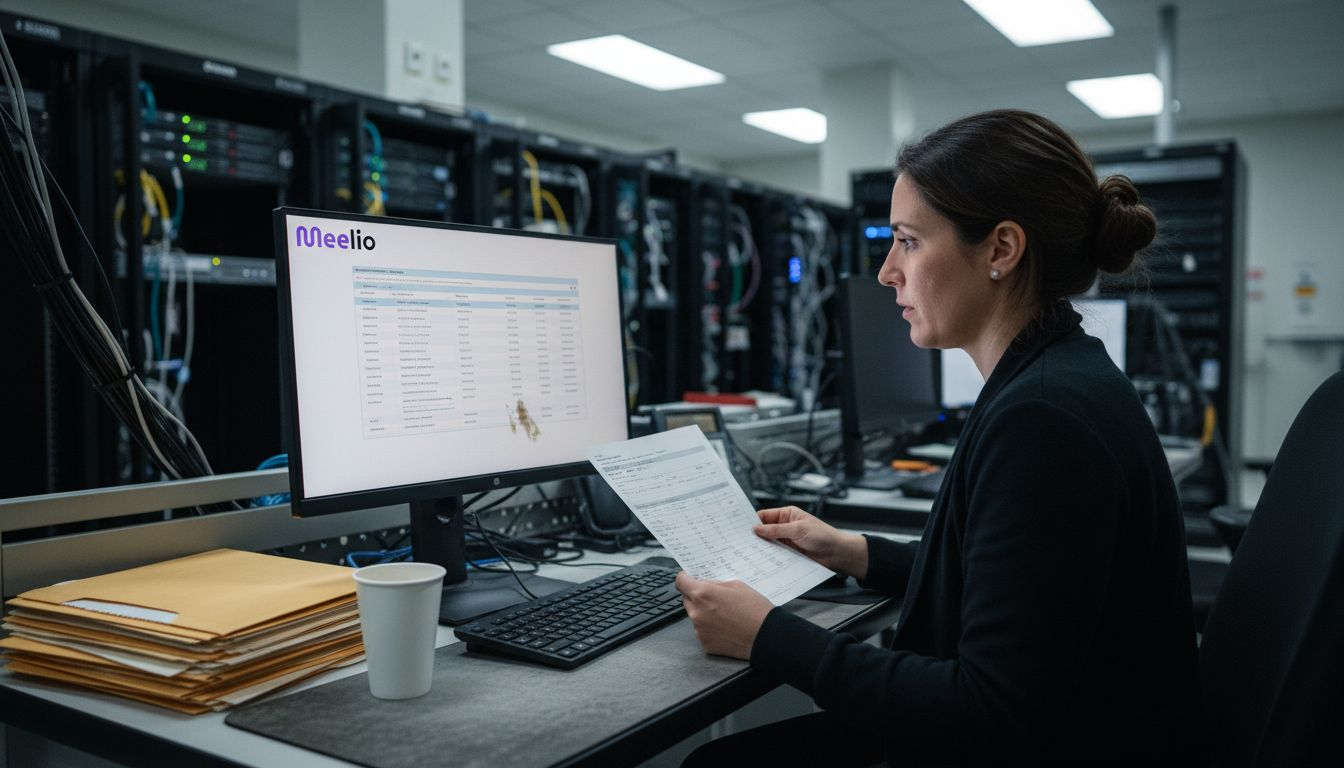 IT specialist integrating health data at workstation