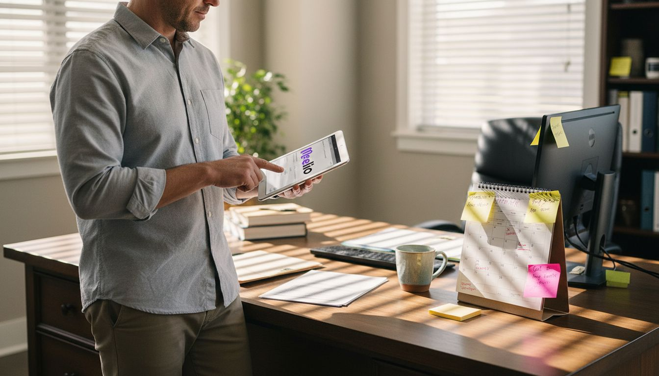Practitioner uses tablet for AI meal planning