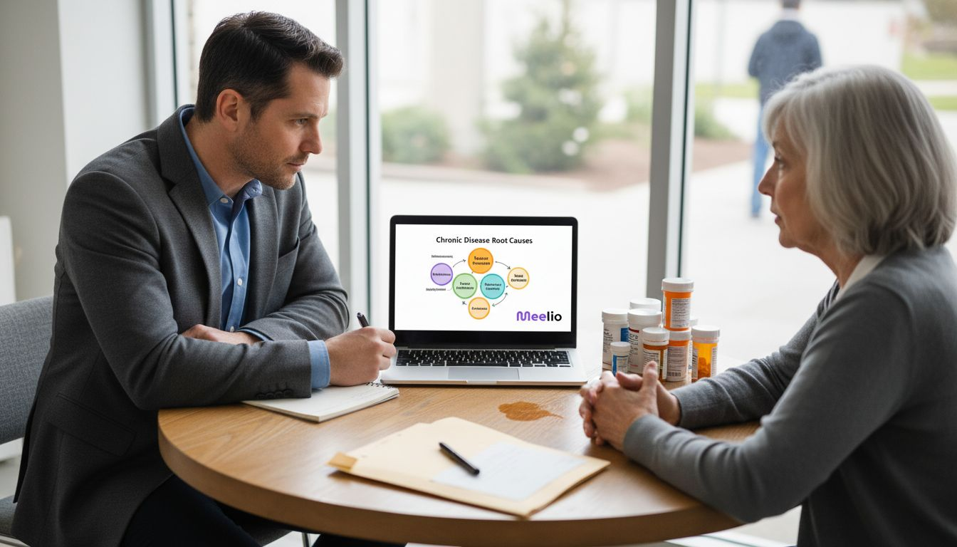 Doctor and patient discuss chronic disease causes