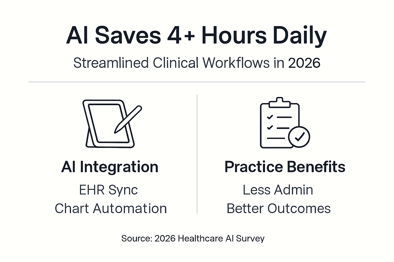 Infographic showing AI clinical time savings