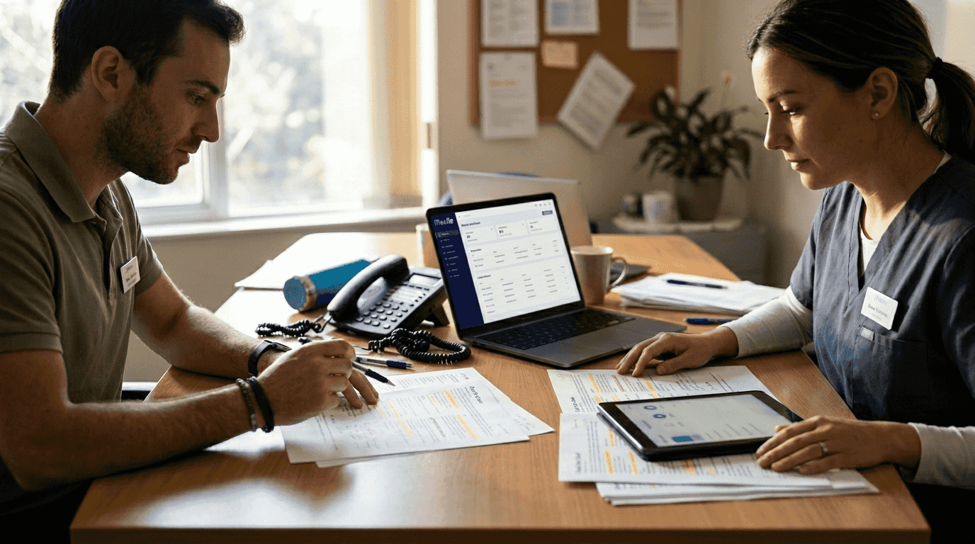 Clinical team reviews care plan using automation