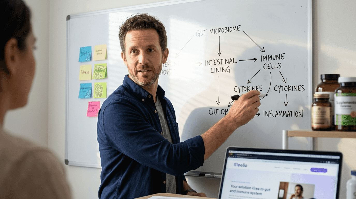 Clinician describes gut-immune connection diagram