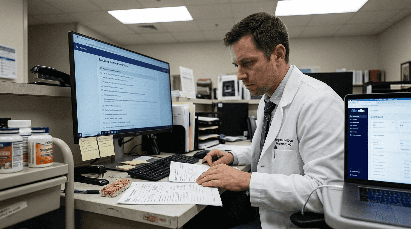 Clinician uses digital functional nutrition tools