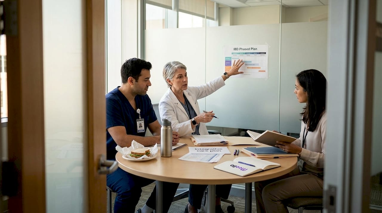 Care team reviewing integrative clinical plan