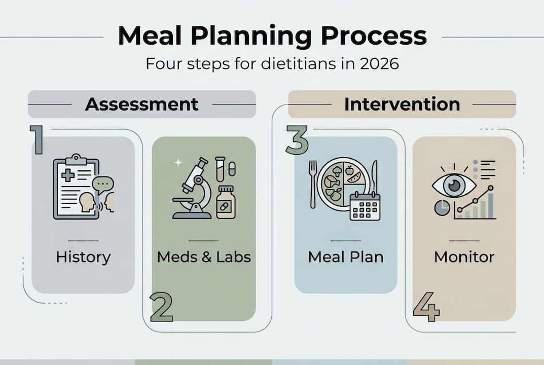 Infographic of dietitian meal planning steps