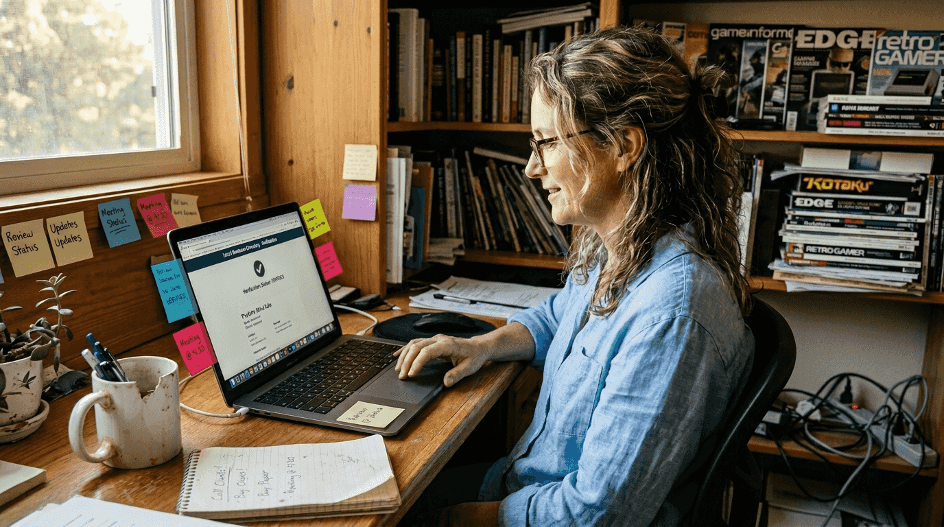 Person checking iGaming directory verification