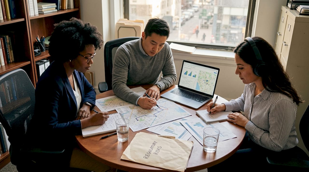 Team analyzing global fraud prevalence data