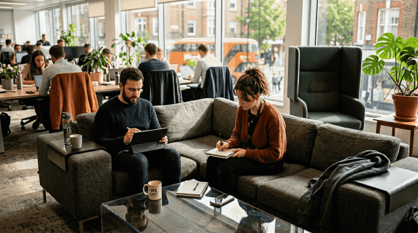 Collaborative seating options in shared workspace