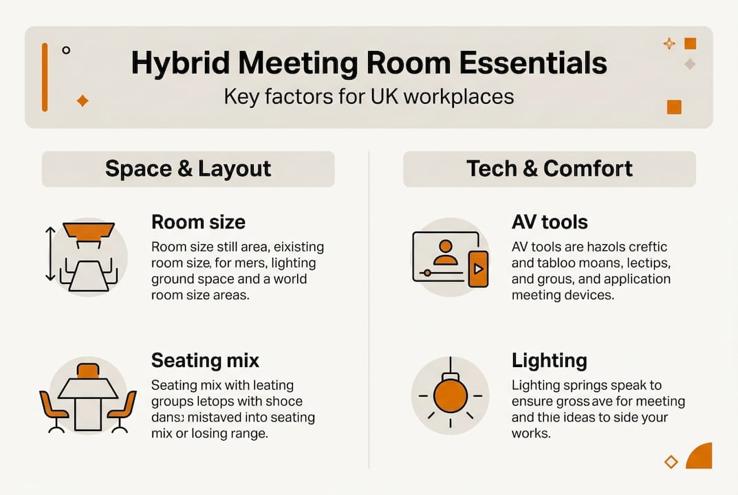 Infographic on hybrid meeting room essentials