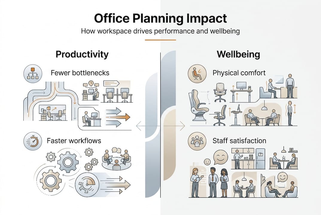Infographic on workspace planning benefits