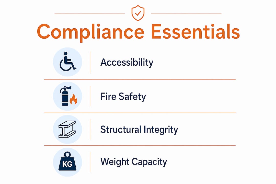 Infographic showing healthcare seating compliance essentials