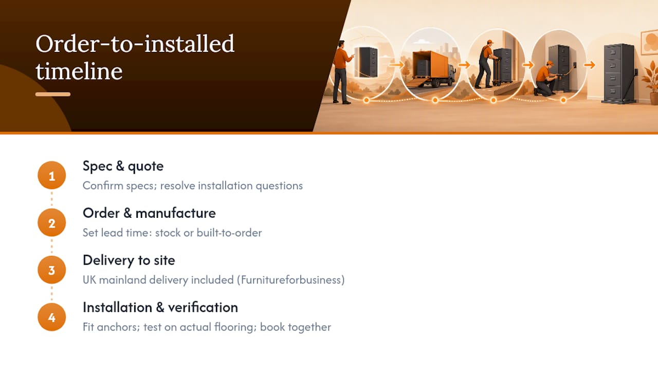Procurement and installation timeline diagram