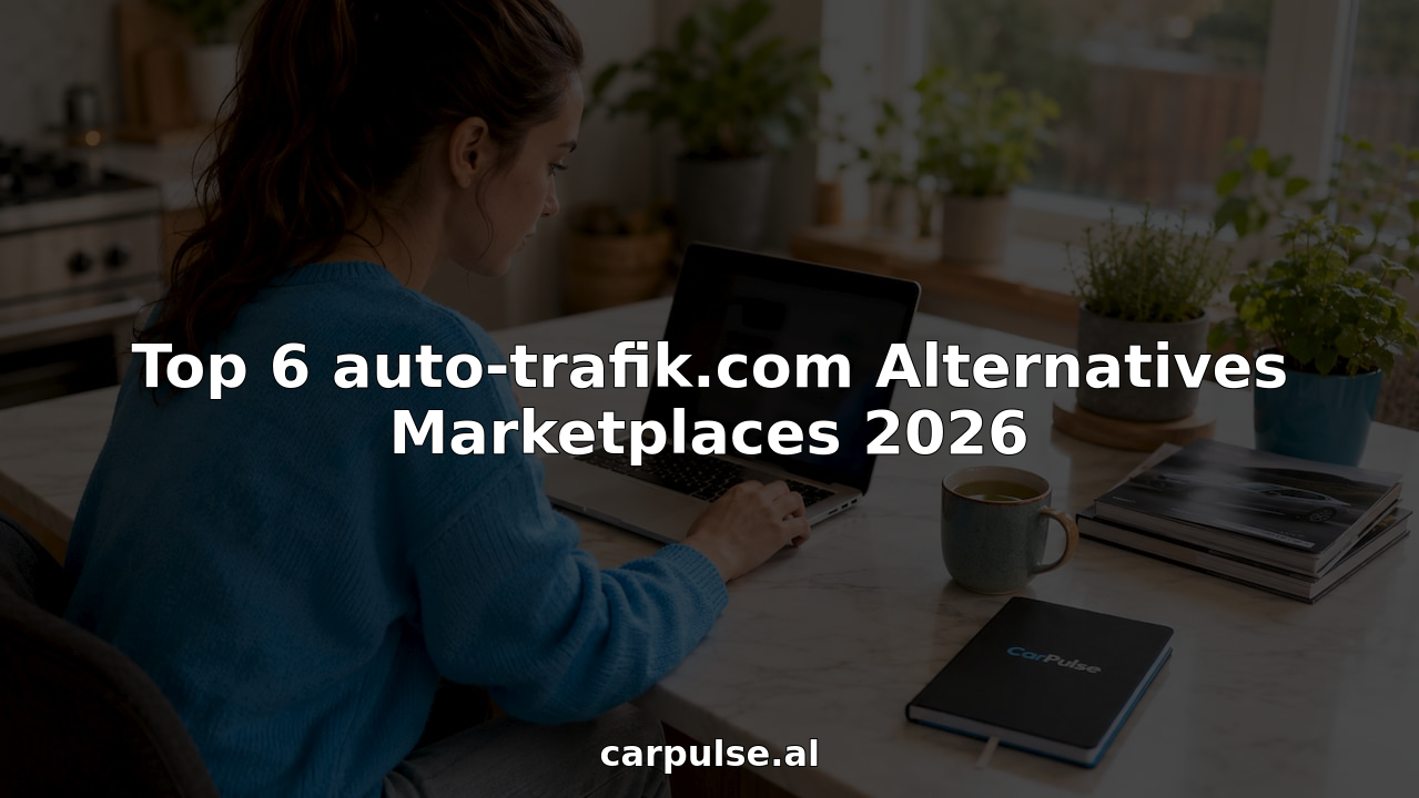 Persona che naviga nei marketplace di auto online al laptop