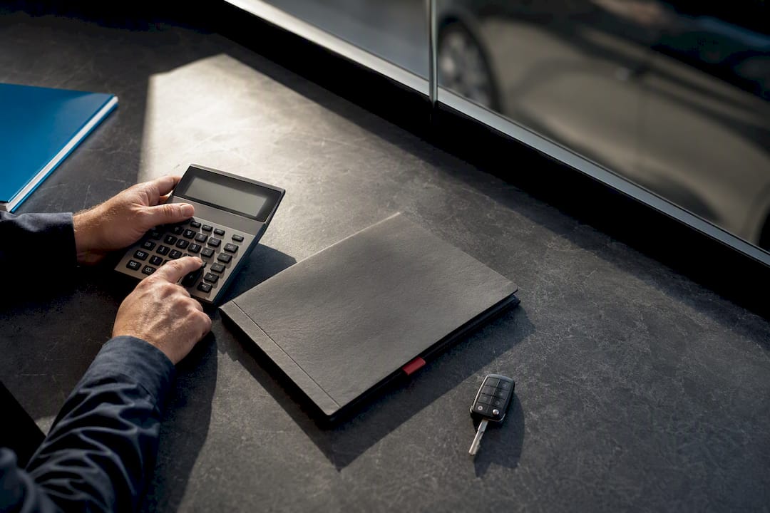 Customs desk calculating imported car VAT