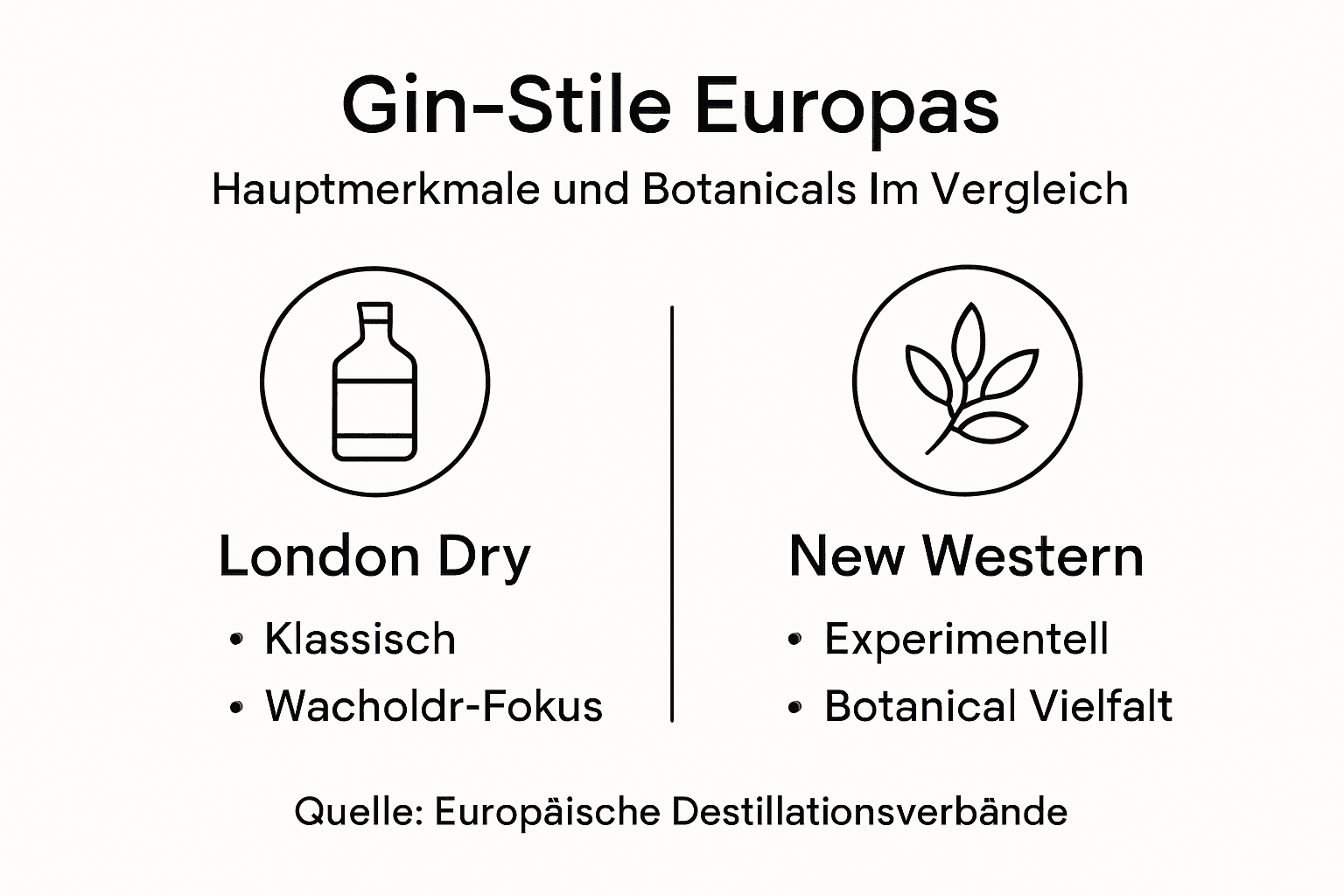 Europas Gin-Stile im Überblick – Ein Vergleich in Zahlen und Fakten