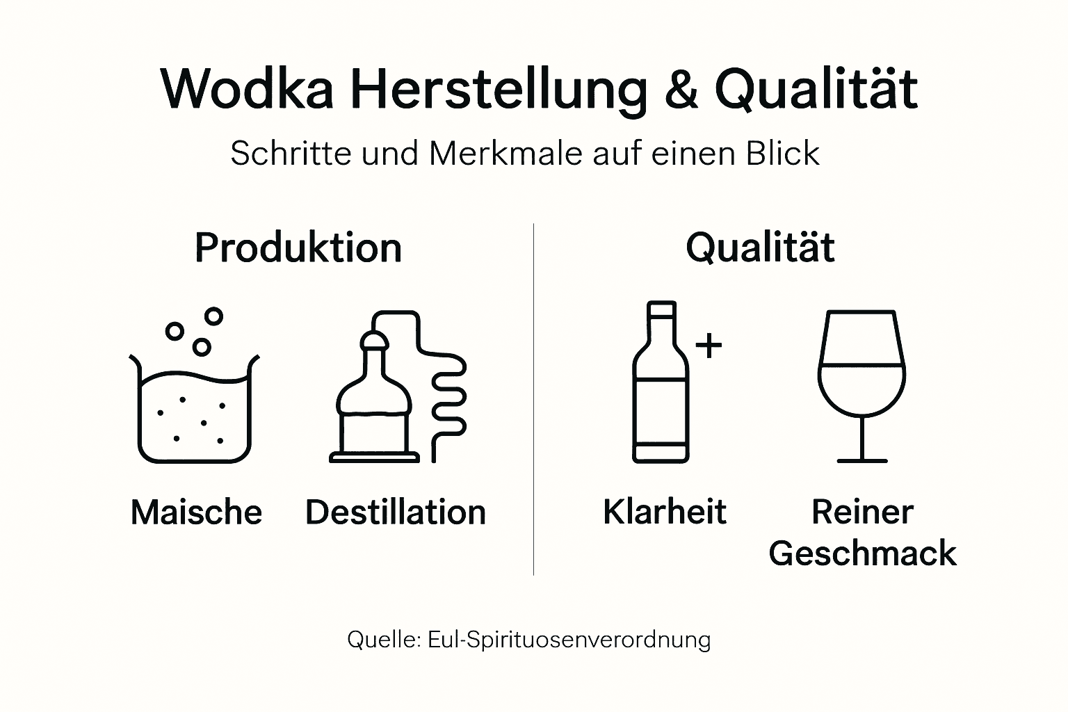 Übersicht: Wie entsteht hochwertiger Wodka? Herstellung und Qualitätsmerkmale auf einen Blick.