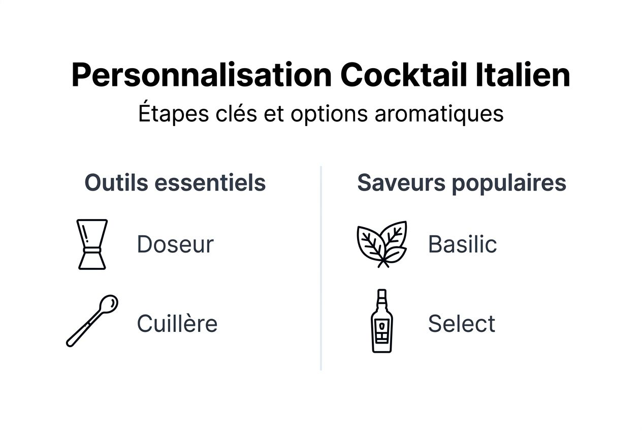 Guide illustré pour créer votre cocktail italien sur mesure