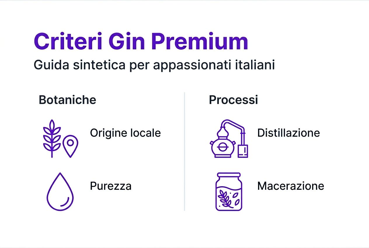 Infografica: come riconoscere un gin premium italiano