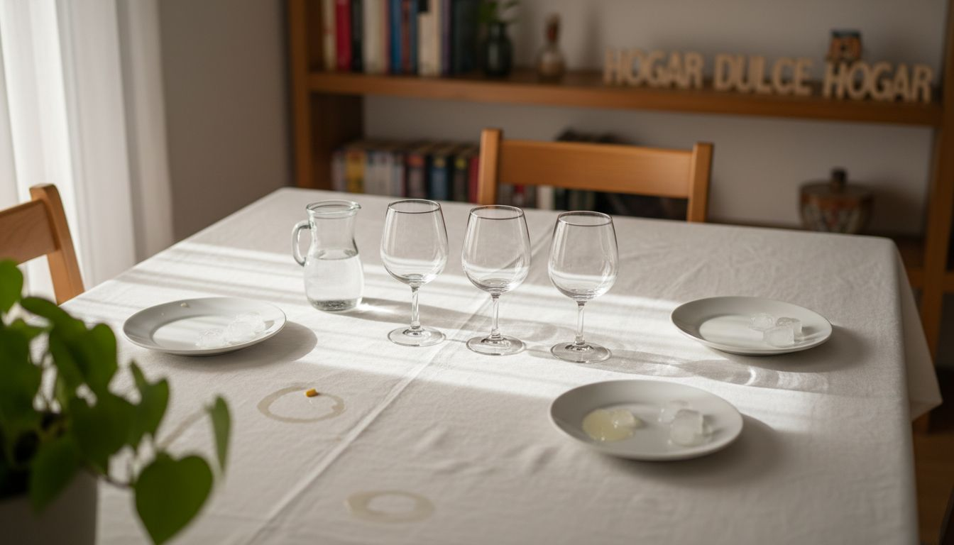 La mesa ya está lista, con copas servidas de gin artesanal listas para disfrutar.