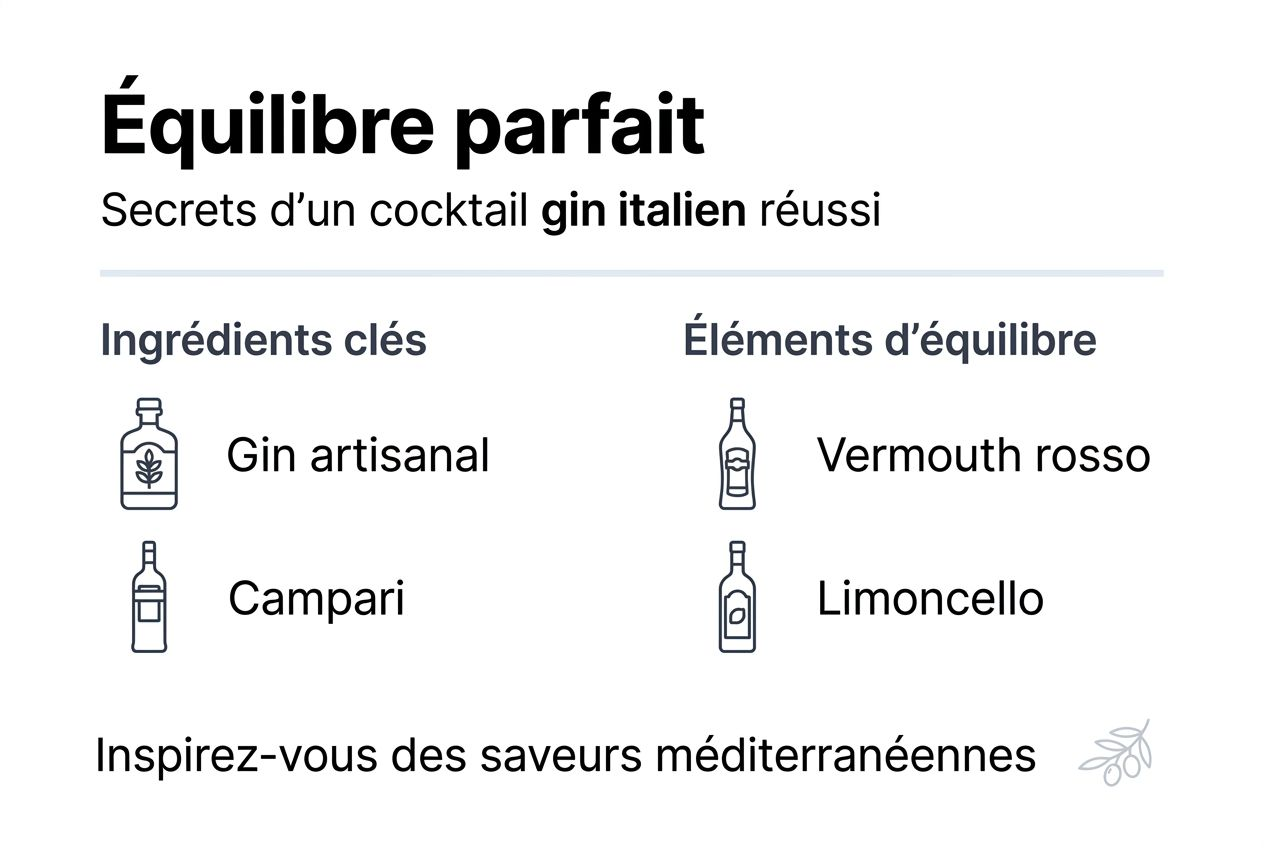 Visuel : comment réussir l’équilibre parfait dans un cocktail au gin à l’italienne