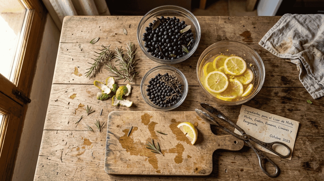 Detalle de los ingredientes botánicos que dan sabor al gin italiano