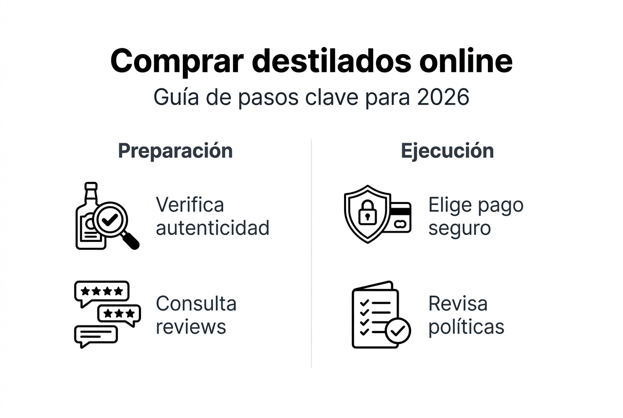 Guía visual: Cómo comprar destilados en línea paso a paso