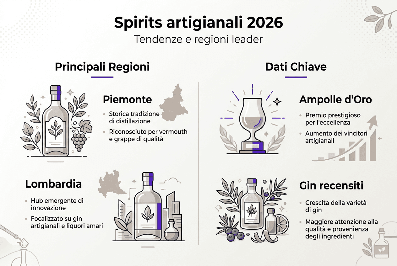 Infografica: i trend dei distillati artigianali e le regioni protagoniste
