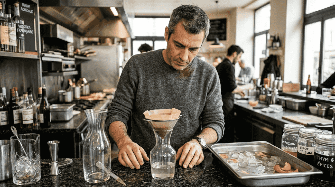 Les secrets de la clarification artisanale des cocktails en cuisine