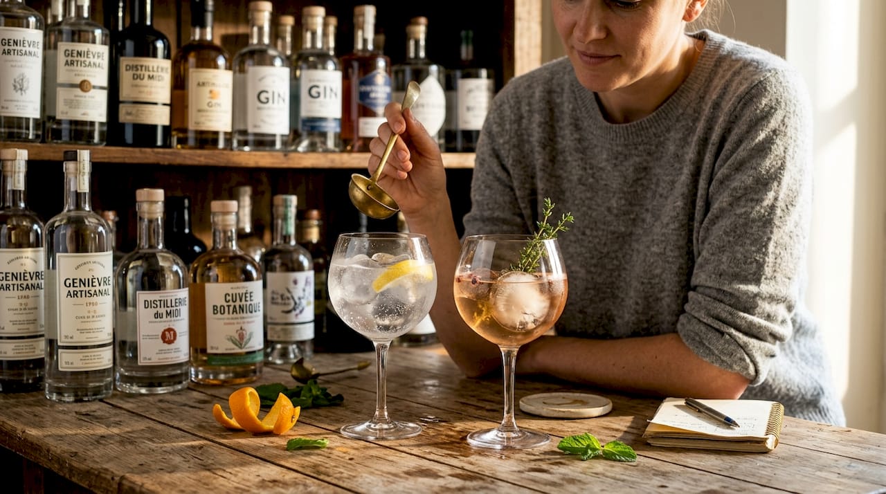 Dégustation comparative : gin distillé vs gin infusé dans nos verres